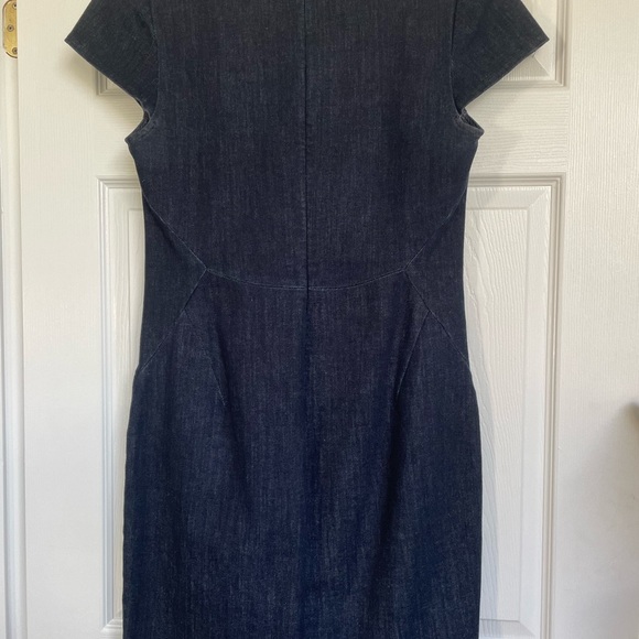 Banana Republic stretch dark denim dress. Size 10. - Picture 3 of 5